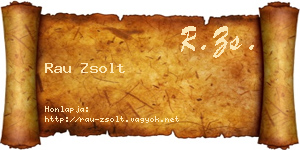 Rau Zsolt névjegykártya